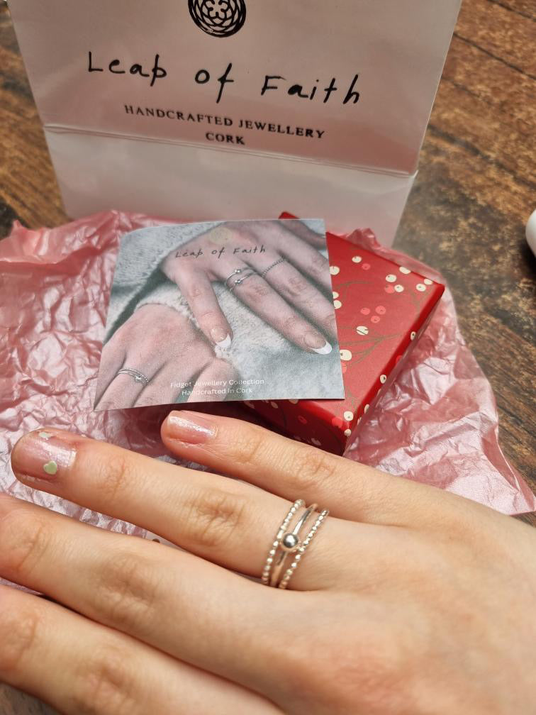 Sterling Silver Stackable Fidget Rings (Set of 3) | Inner Child | Play