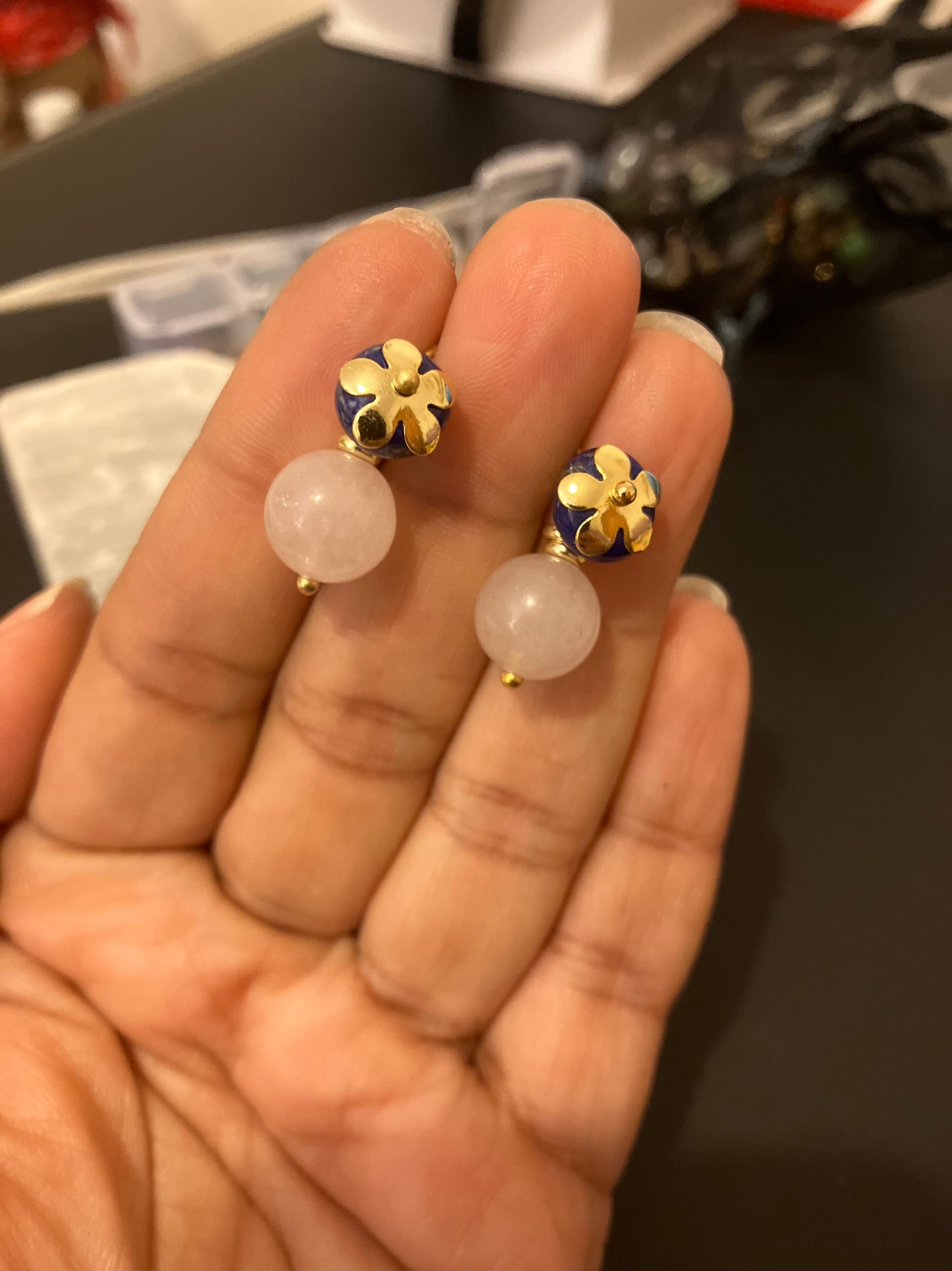 Daisy Drops | Lapis Lazuli & Rose Quartz | Intuition & Self-love