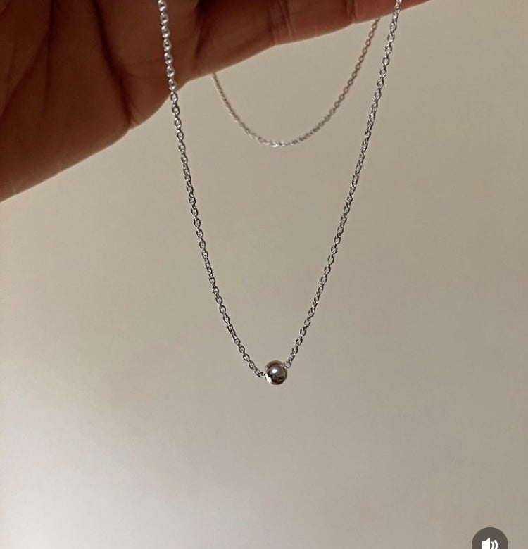 Sterling Silver Fidget Necklace - Leap of Faith Crystal Jewellery Cork