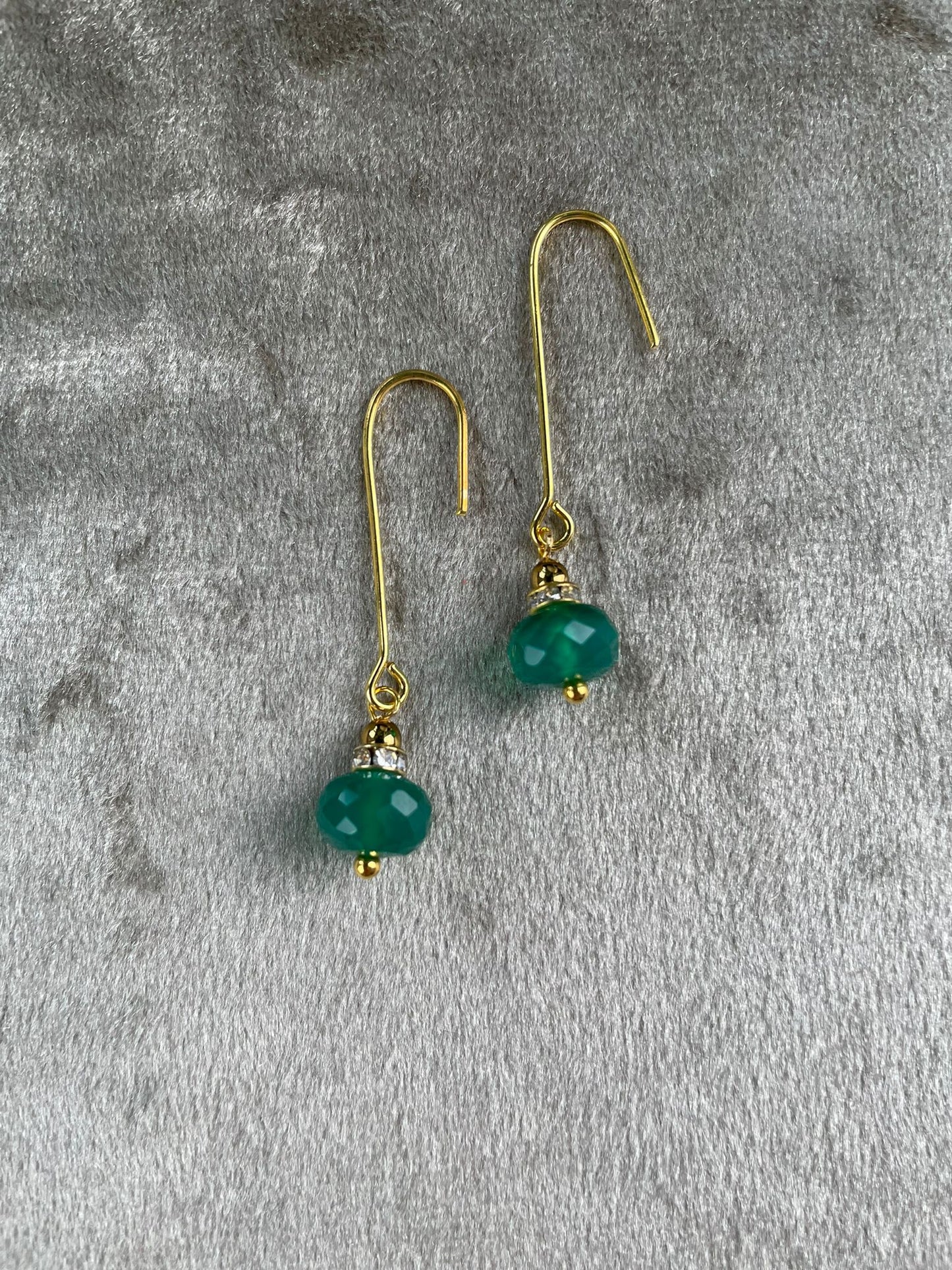 Green Onyx Earrings - Leap of Faith Crystal Jewellery Cork