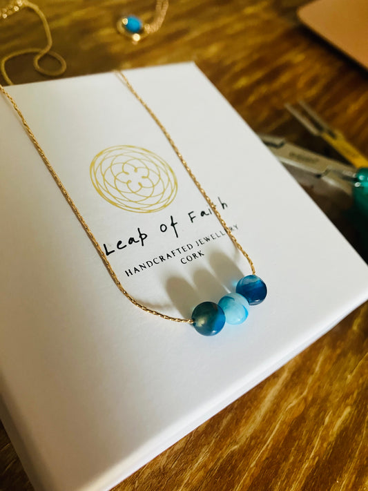 Andrea Necklace | Blue Agate |Friendship & Compassion