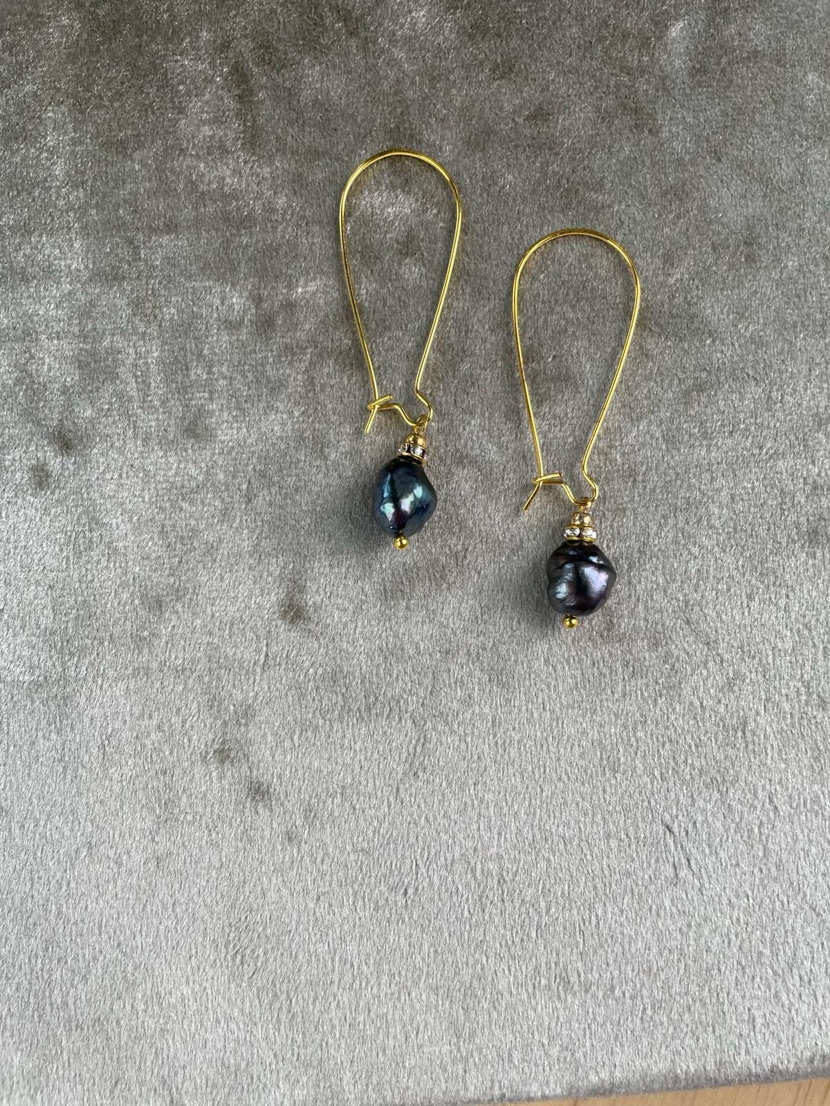 Peacock Pearl Earrings - Leap of Faith Crystal Jewellery Cork