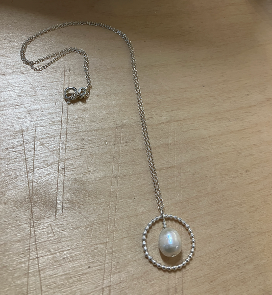 Luna Necklace | Sterling Silver | Pearl |Wisdom